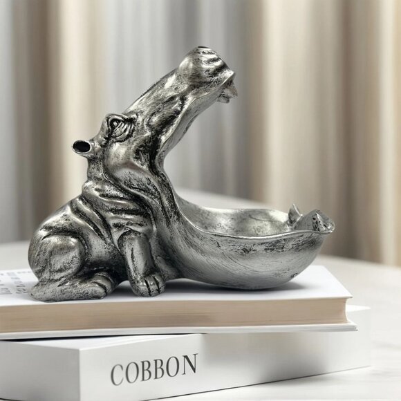 Whimsical Hippo (Hippopotamus) Candy Dish – Fun & Functional Catchall - Picture 4 of 9